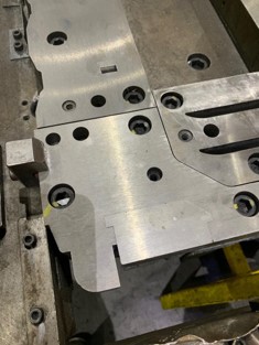Milling operation on tool component