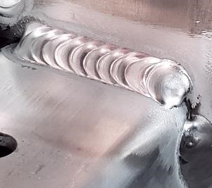 TIG weld bead - stacked dimes
